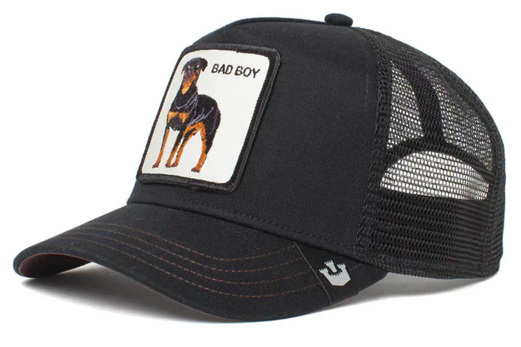 The Baddest Boy Trucker Cap, Black. Goorin Bros