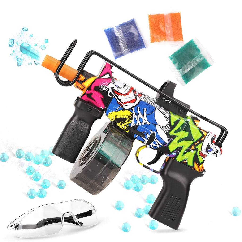 Yimore Toys Gel Ball Blaster Automatic Splatter Balls Gun with 15,000 liquid Beads for Out Door Activity , Backyard Games for Kids&Adult Ages 12+