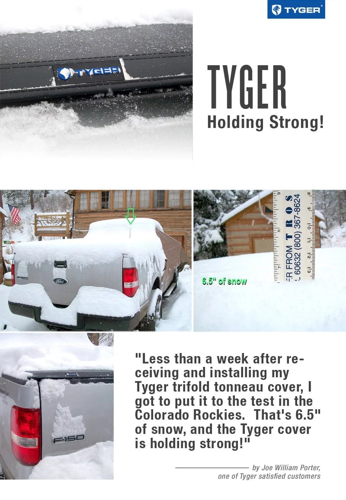 Tyger Auto T3 Soft Tri-fold Truck Bed Tonneau protector appropriate with 2015-2023 Chevy Colorado / GMC Canyon | 5'2" Bed | TG-BC3C1039 | Vinyl