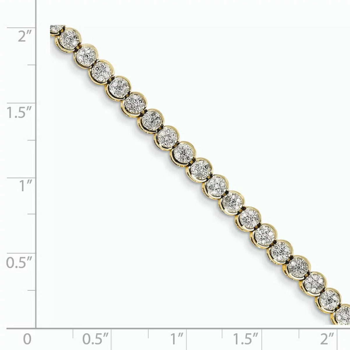 Carat Wt- 1ct. 14k Yellow Gold Diamond Tennis Bracelet