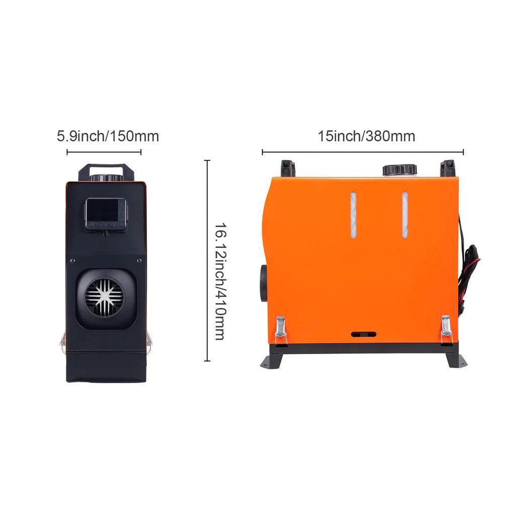 SKYSHALO Diesel Air Heater, 12V 8KW Integrated Diesel Heater with Remote Control and LCD Display, 5L Tank Portable Diesel Parking Heater, Rapid Heating for RV Trailer Camper vessel and Indoor