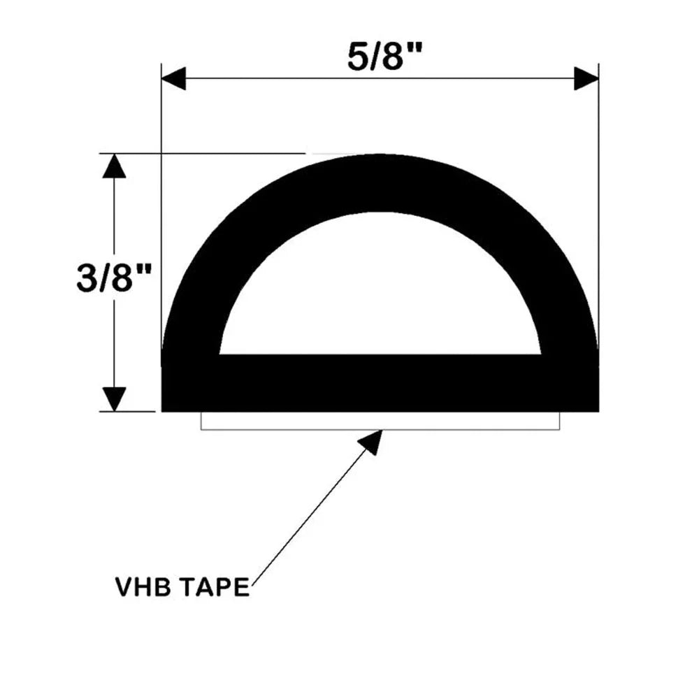TACO Marine V30-0109B10-1 atmospheric conditions Seal Tape - 3/8" x 5/8" x 10', Black