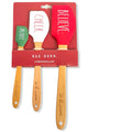 Spatula Set  LL Letter with Hard Wood Handles. Rae Dunn Silicone Spatula 3 Pc