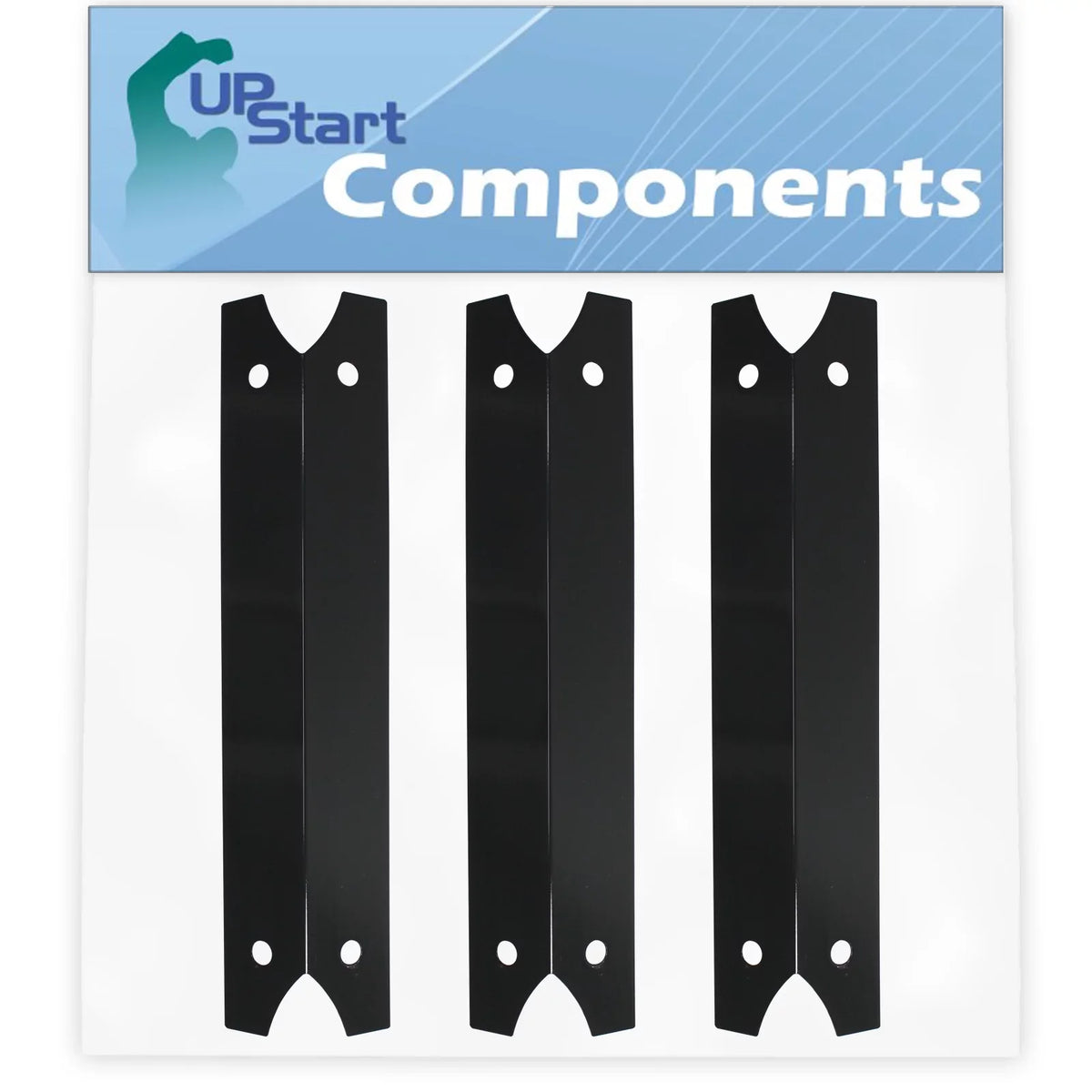 3-Pack BBQ Grill Heat Shield Plate Tent Replacement Parts for Charmglow 810-7440-S - appropriate Barbeque Porcelain Steel Flame Tamer, Flavorizer Bar, Vaporizer Bar, Burner shield 17 3/4"