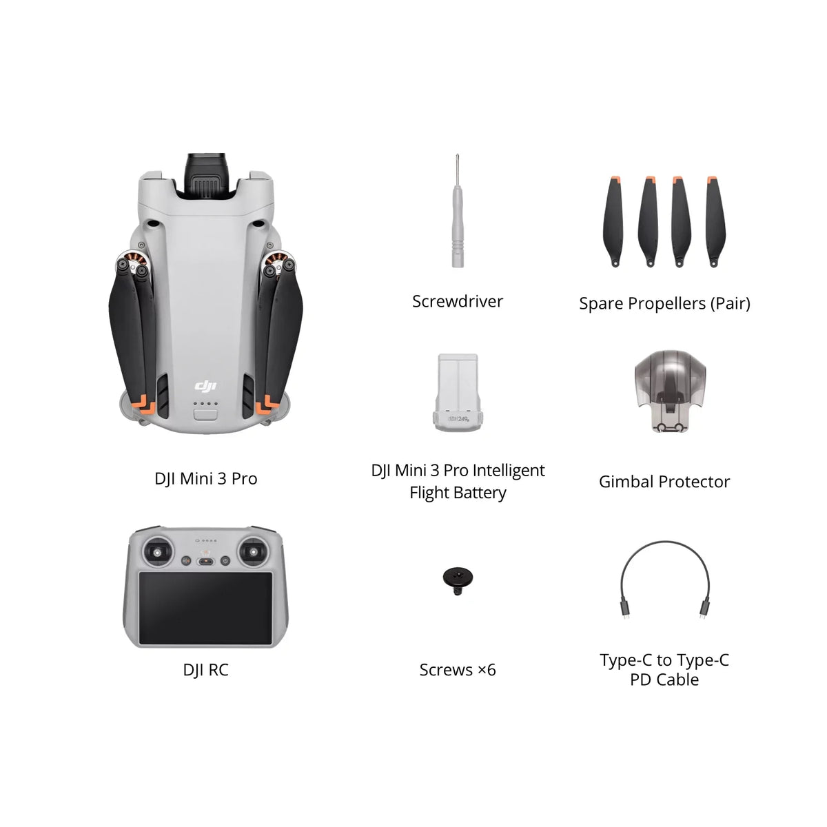 DJI Mini 3 Pro Camera Drone Quadcopter + RC Smart Controller (With Screen), 4K/60fps Video, 48MP Photo, 34min Flight Time, Tri-Directional Obstacle Sensing, Bundle w/ Deco Gear Backpack + Accessories