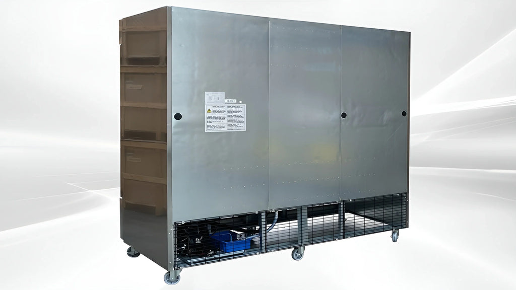 ft.. Commercial Upright Reach-In Three Door Refrigerator in Stainless Steel 64.8 Cu. 83 in