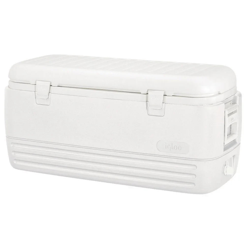 Quick & Cool Polar Ice Chest Cooler, White. Igloo 120 qt