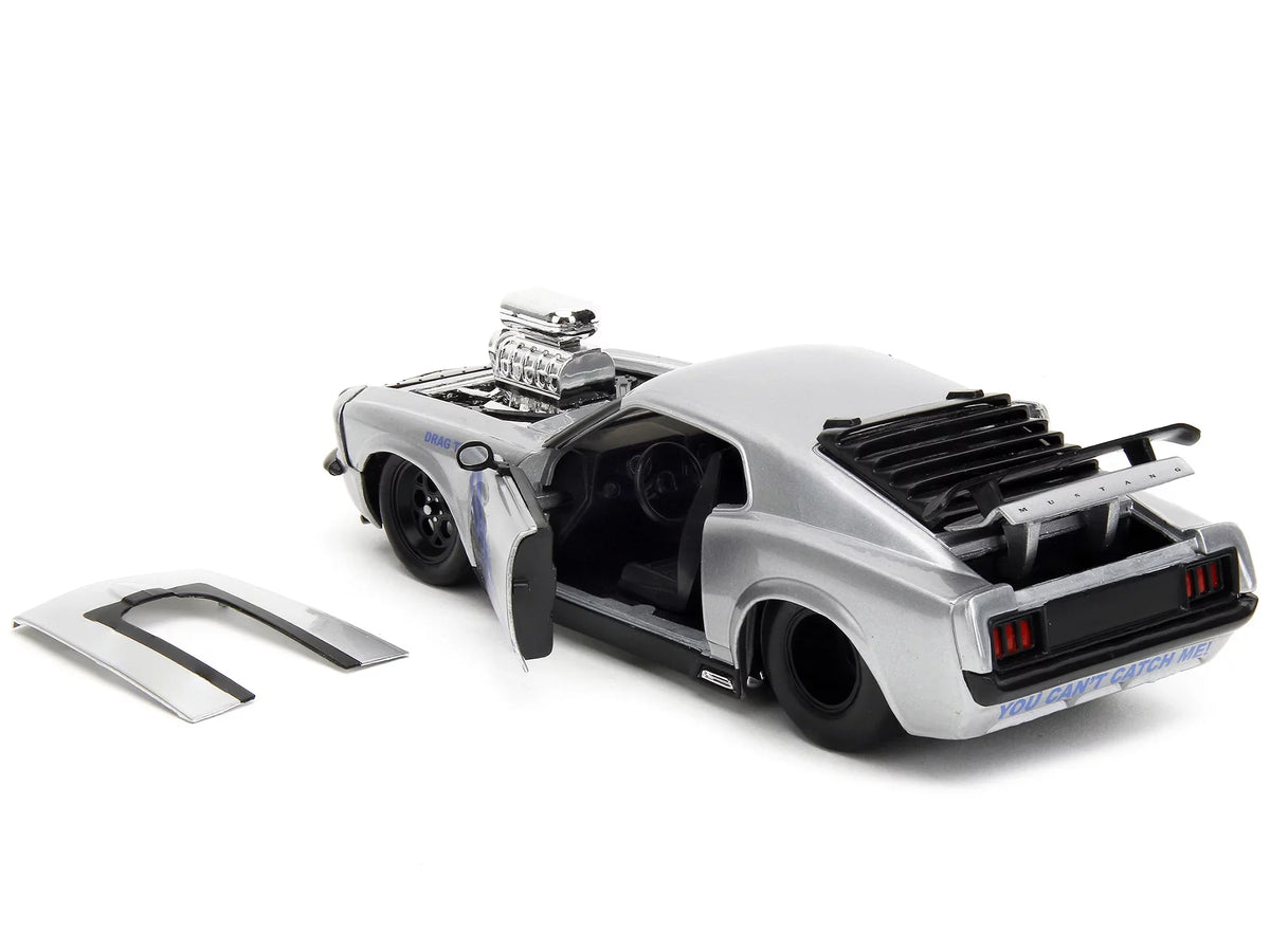 1970  Mustang Boss 429 Silver Metallic Highway Drag - Drag Trooper Bigtime Muscle Series 1/24 Diecast Model Car by Jada