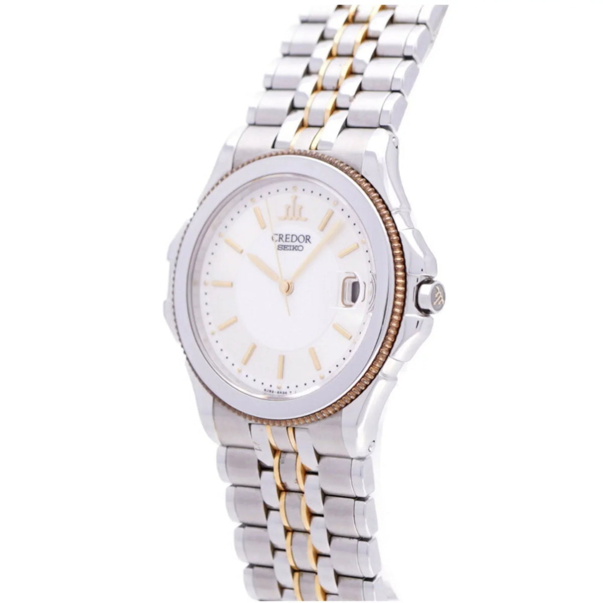 Pre-Owned Seiko Credor Pacific 8J82-6A20 quartz watch K18/SS silver/gold (Fair)