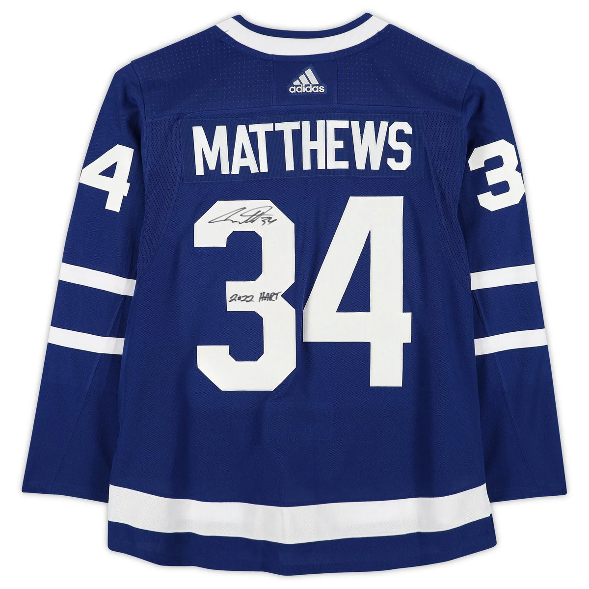 Auston Matthews Blue Toronto Maple Leafs Autographed  2022 Hart Trophy Winner Authentic Jersey with ''2022 Hart''