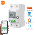 63A Din Rail WIFI Smart Energy Meter Timer Power Monitor KWh Meter Wattmeter 110V 220V Smart Life Alexa Google Home Alice
