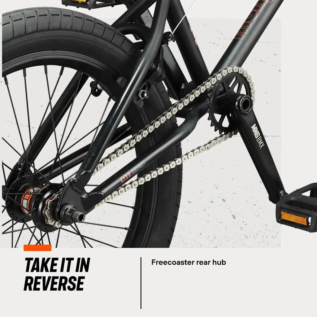 Open Box Mongoose Legion Freestyle BMX Bike, Steel Frame, 20 Inch Wheels - BLACK/ORANGE